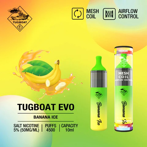 Tugboat Evo 4500puffs Disposable Device